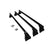 Car roof racks cross bar showing black alloy finish