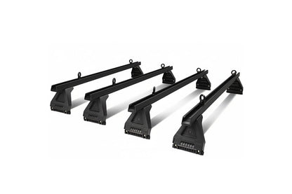 Close up of car roof racks gutter mount clamp in black