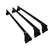 Toyota Hiace roof rack cross bar aluminium side view