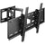 TV wall bracket swivel showing full extension arm in black steel