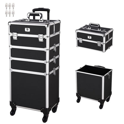Cosmetic trolley black aluminium frame front view