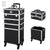 Cosmetic trolley black aluminium frame front view