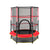 Mini trampoline side view showing safety enclosure net