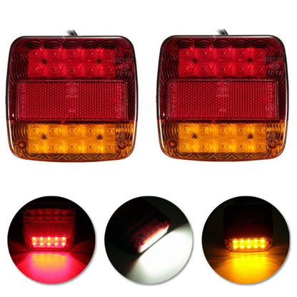 Trailer lights LED tail lights 12V showing red lens close up