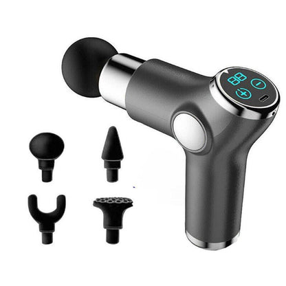 Massage gun deep tissue massager showing grey ABS body