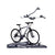 Bike rack car roof bicycle carrier side view showing silver aluminium frame