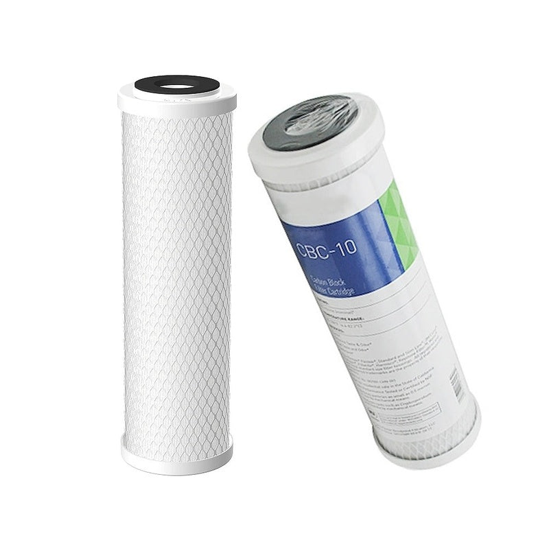 Water filter cartridge CBC-10 side view showing 10 inch length