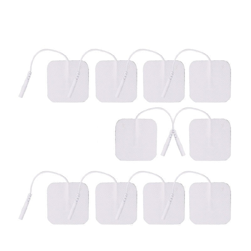 Tens machine pads 10 pack showing silicone gel surface