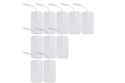 Side view of 9x5cm replacement pads for Tens machine massager