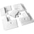 Solar panel mounting kit white ABS plastic corner close up