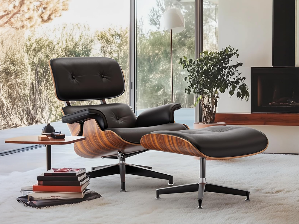 Replica Eames Chair with Ottoman