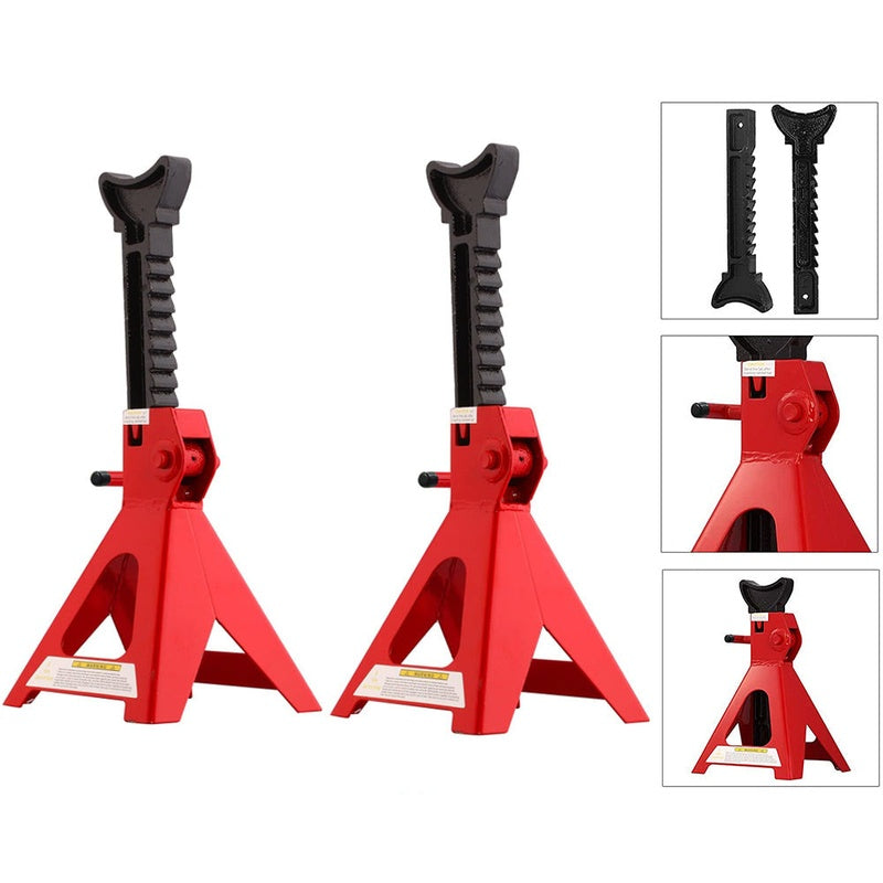 Axle stand pair steel with 3 ton capacity side view