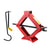 Red scissor jack 2 ton steel frame side view