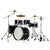 Drum Kit Set black 5-piece full view with cymbals