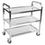 Kitchen trolley 3 layers stainless steel frame side view
