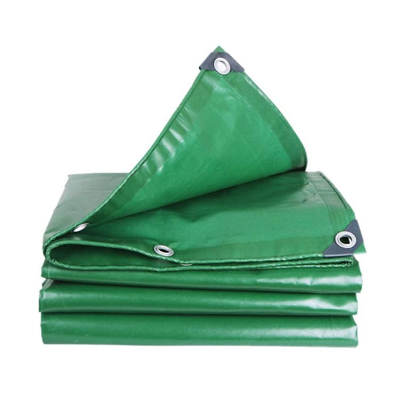 Heavy duty tarpaulin tarp green colour full view