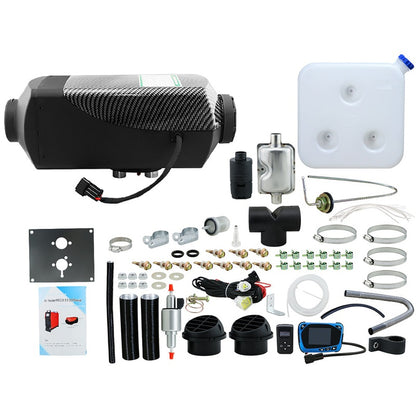 12V 8KW diesel air heater showing aluminium combustion chamber
