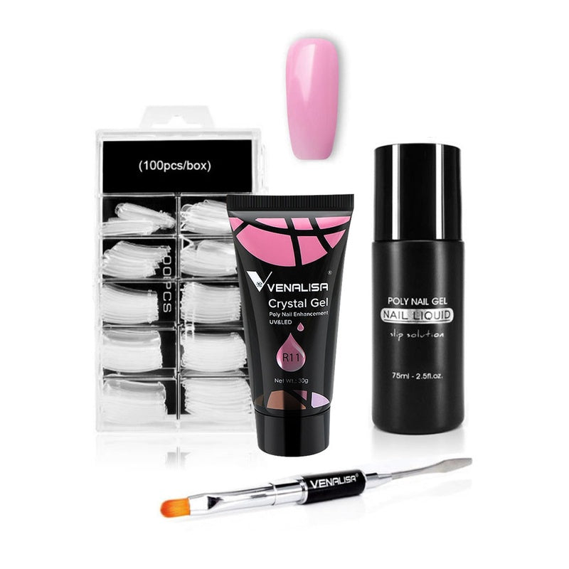 Poly nail gel kit acrylic gel jar close up
