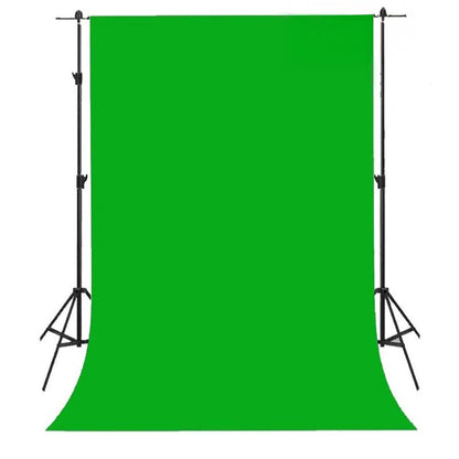 Green screen backdrop showing full 3m by 5m size in studio