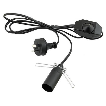 Salt lamp cable with black NZ plug and dimmer switch