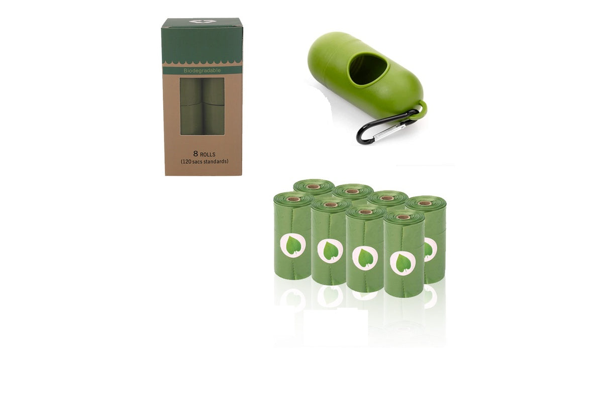 Close up of dog poo bags showing thick HDPE material