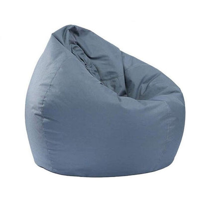 Outdoor water resistant bean bag cover in light grey front view