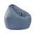 Outdoor water resistant bean bag cover in light grey front view