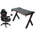 Gaming chair and desk combo showing ergonomic PU leather chair