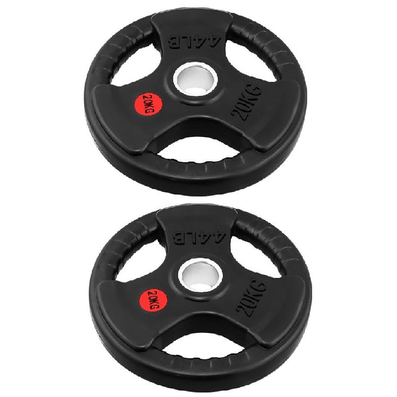 Olympic bumper weight plate 20kg rubber surface close-up
