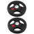 Olympic bumper weight plate 20kg rubber surface close-up