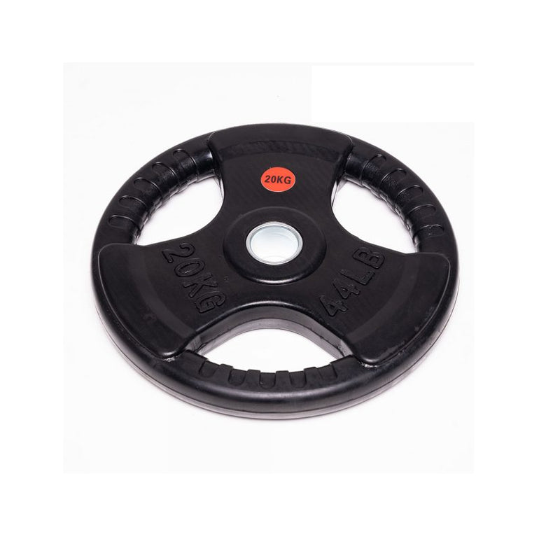 Olympic bumper weight plate 20kg showing rubber surface
