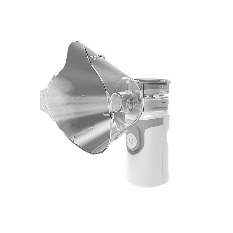 Ultrasonic nebulizer inhaler front view in grey colour