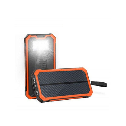 Solar power bank portable solar charger showing front solar panel