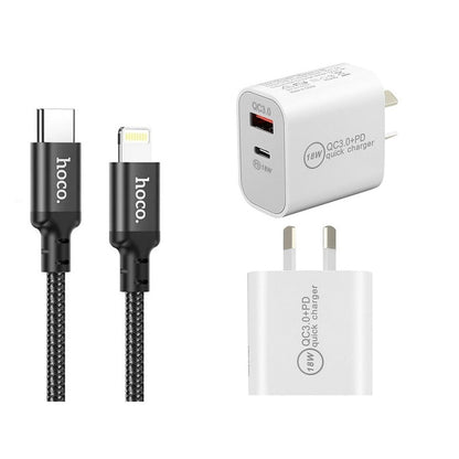 iPhone charger Fast Charger 18W showing USB-C port close-up