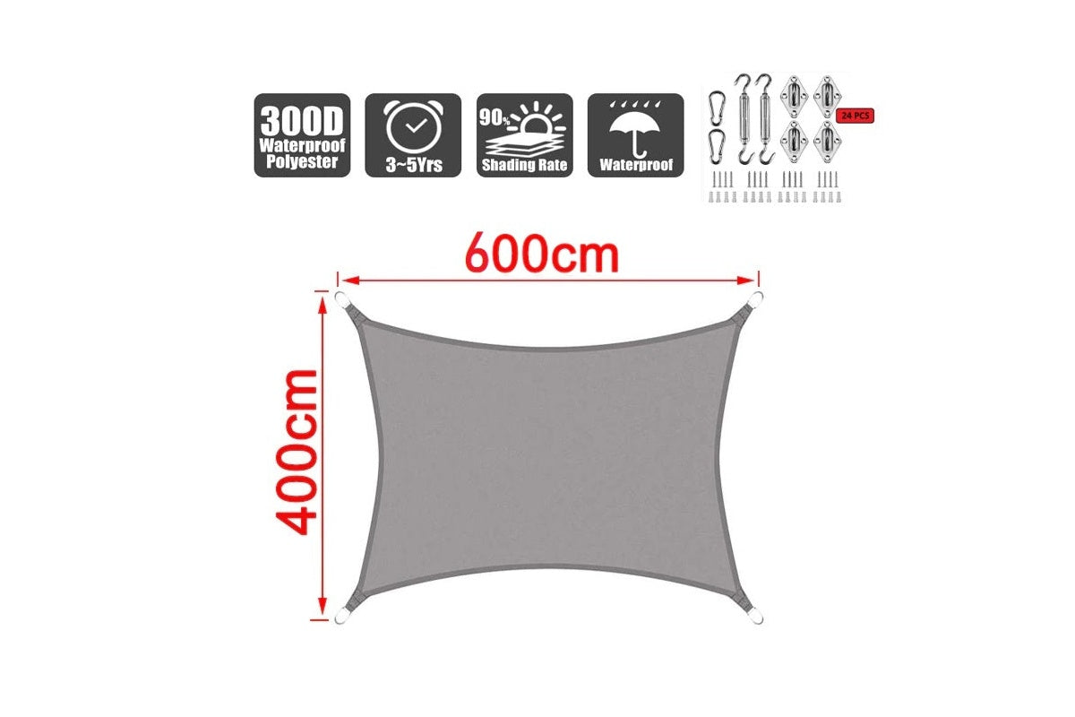 Close up of Sun Shade Sail polyester fabric texture