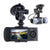 Dual car dash camera front view showing 25 inch LCD screen