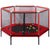 Mini trampoline for kids showing 360 degree safety enclosure net