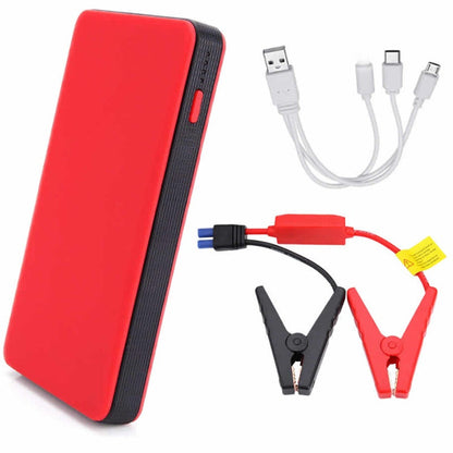 Car jump starter red portable battery charger front view