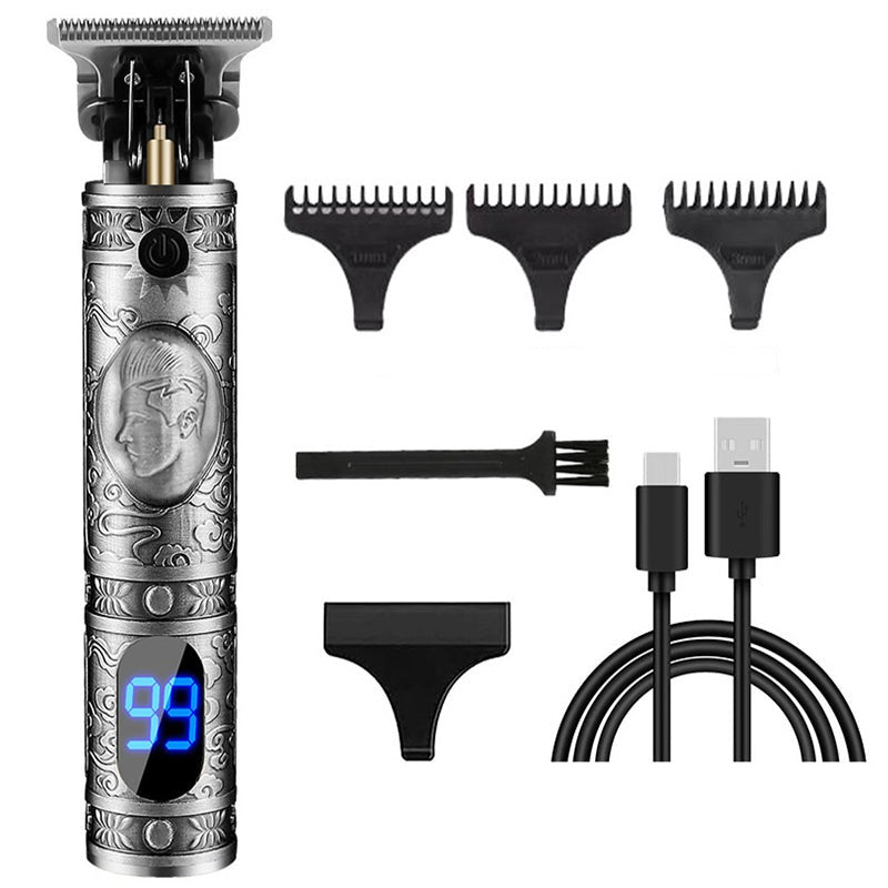 Electric hair trimmer clipper showing ergonomic design for easy grip