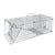 Possum trap large animal trap side view showing galvanized metal