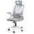 Office chair computer chair side view showing breathable mesh back