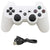 Wireless PS3 controller showing front buttons and ergonomic grip