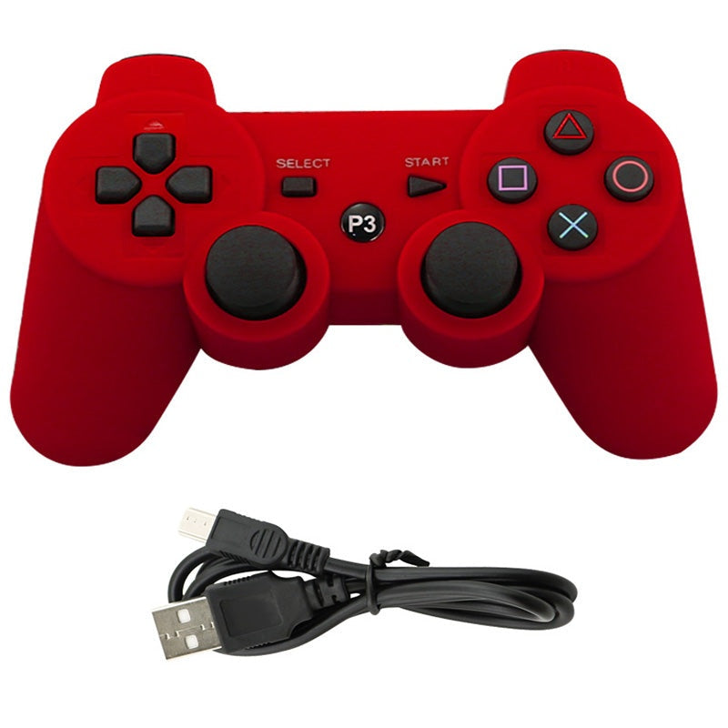 Wireless PS3 controller showing front buttons and layout