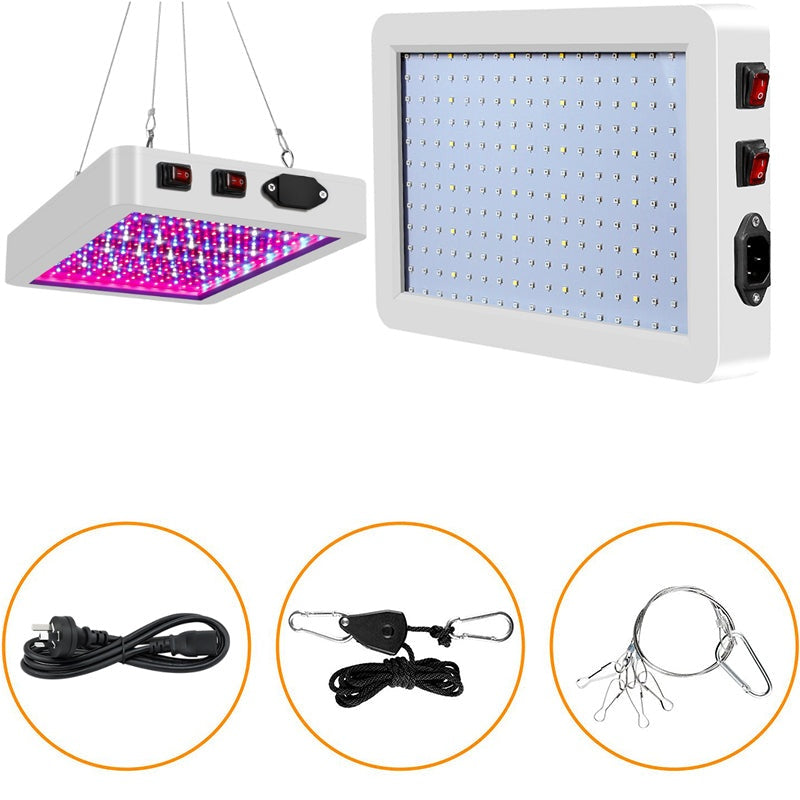 LED grow light for plants showing full spectrum LEDs
