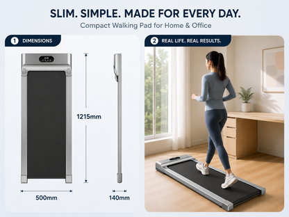 Foldable Walking Pad Treadmill Compact Flat