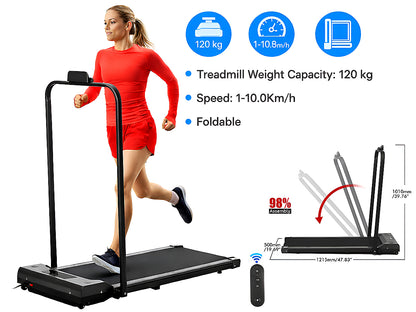 Foldable Walking Pad Treadmill Compact Flat