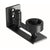Sliding barn door hardware bottom roller in black steel close up