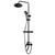Shower set with mixer showing black stainless steel finish