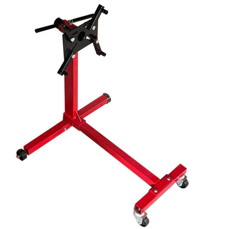 Rotating engine stand 453kg capacity with red and black steel finish