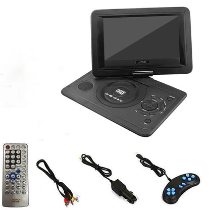 Portable DVD player showing 101 inch HD screen in black